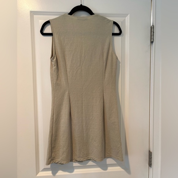 Mango Beige Button-Front Mini Dress - Picture 4 of 8